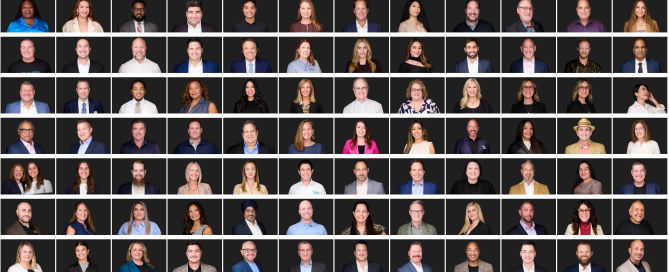 Las Vegas Conference headshot session in Las Vegas — portable studio setup at client office