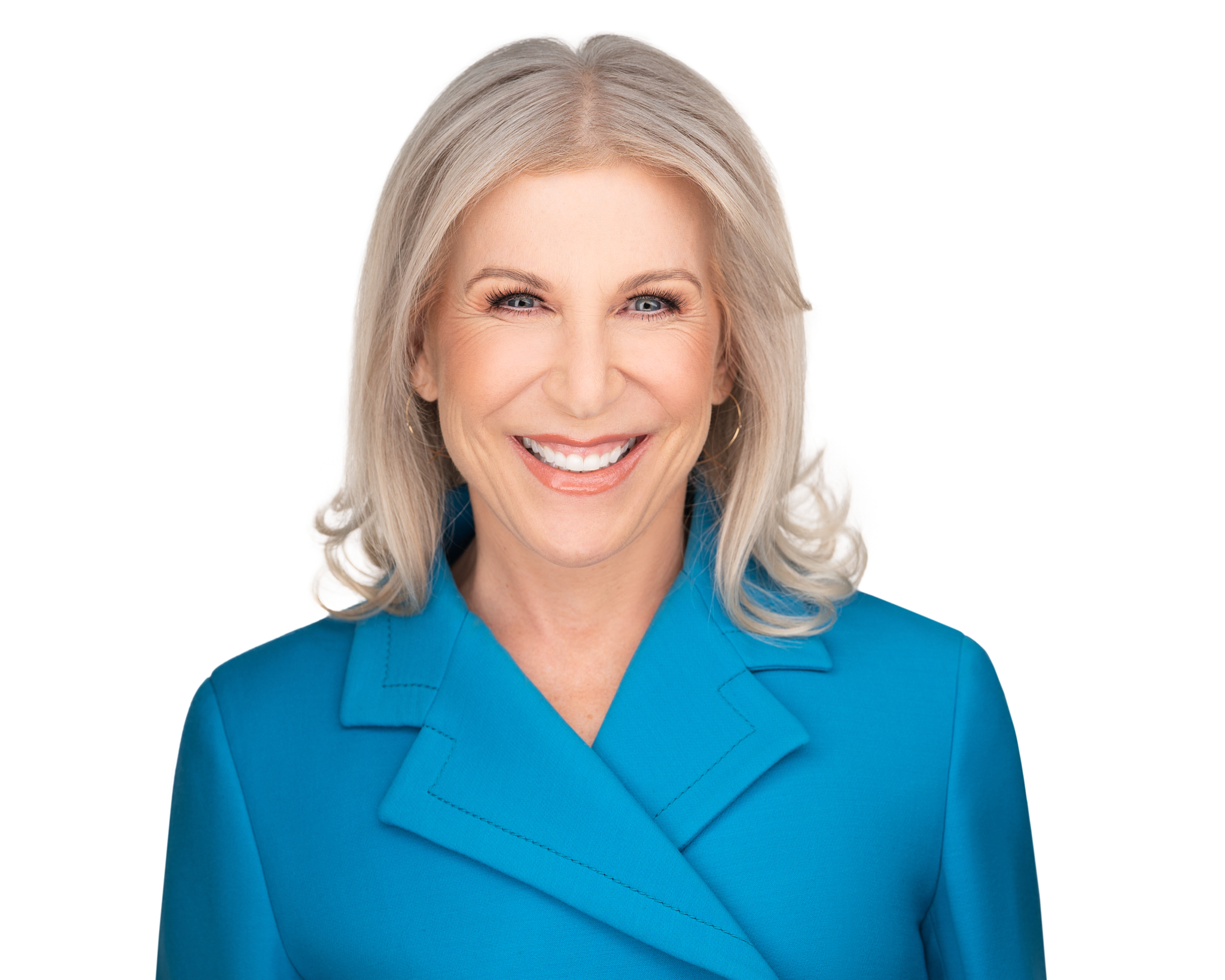 Las Vegas headshot photographer — senior executive woman teal studio portrait